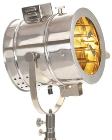 Czarna retro lampa podłogowa z drewna mango - EX192-Erfis