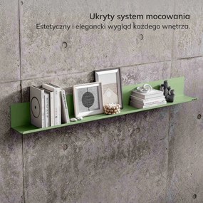 Półka wisząca JOANNE 1200 mm, Fresh Style: pastelowy zielony