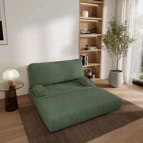 Masseno Sofa piankowa KESTE z funkcją spania, Kanapa z pianki do salonu, Bezmontażowa, Tkanina bucle – Zielony QUELLE 37