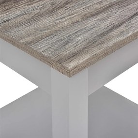 Szary stolik w dekorze dębu 89x89 cm Carver – Støraa