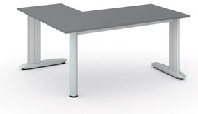 Narożne biurko PRIMO FLEXIBLE, 160x140 cm, grafit