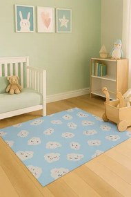 Niebieski dywan w chmurki 160 x 230 W6-G41