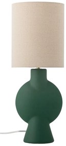 Ciemnozielona lampa stołowa z tekstylnym kloszem (wysokość 55 cm) Sergio – Bloomingville