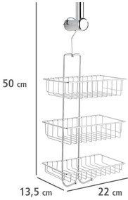 Półka łazienkowa pod prysznic NIVALA, 3 poziomy, WENKO