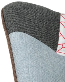 Fotel bujany PW2, patchwork