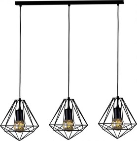 Lampa wisząca potrójna czarna G8-A42