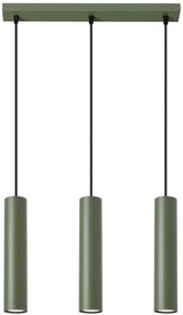 Loftowa potrójna lampa sufitowa w oliwkowym kolorze - Z4-G63