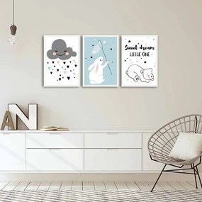 Obrazki dziecięce zestaw 3 szt. 35x50 cm Sweet Dreams Little One – Wallity