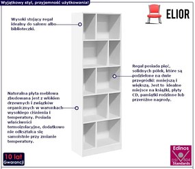 Regał Z Biały Wieloma Przegródkami Ohio 3X