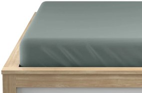 PrzytulneMieszkanie.pl Prześcieradło jersey szarozielone 180 x 200 cm