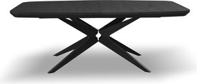 Stół rozkładany SOLIDO Czarny do Salonu Jadalni 200-300 x 110 x 76 cm, Prostokątny
