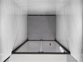 Mexen Exo drzwi prysznicowe składane 65 cm, transparent, czarne - 816-065-000-70-00