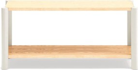 Kremowy/w jasnym naturalnym kolorze regał w dekorze dębu 126x59x43 cm Bona – Teulat