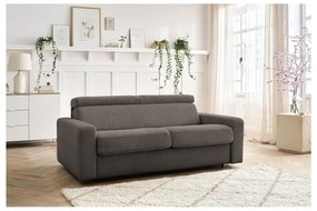 Szarobrązowa sztruksowa rozkładana sofa 215 cm Monaco – Bobochic Paris