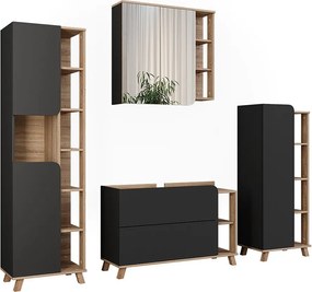 Zestaw mebli łazienkowych sonoma/antracyt 100x35x65 karen