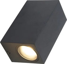 Zestaw 4 inteligentnych lamp ściennych czarnych IP44 w tym 8 żarówek Wifi GU10 - Baleno