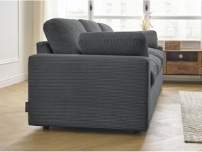 Ciemnoszara sztruksowa sofa 250 cm Belair – Bobochic Paris