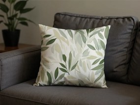 Bawełniana poszewka na poduszkę FLORIBIRD POLY 45x45 cm, zielona