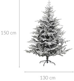 Sztuczna choinka na metalowym stojaku, ośnieżona, 150 cm