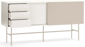 Beżowo-kremowa niska komoda z drzwiami przesuwnymi 180x91 cm Nube – Teulat