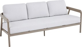 Zestaw mebli ogrodowych z aluminium: kanapa 3-osobowa, 2 fotele i stolik kawowy - Taupe - ZAYORA od MYLIA