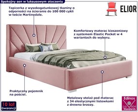 Jednoosobowe łóżko z zagłówkiem 120x200 Lenar 2X - 36 kolorów