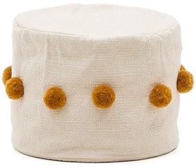 Musztardowo-beżowy puf Manua – Kave Home