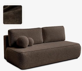 Sofa z Funkcją Spania ARVETO Mocca Boucle Nowoczesna