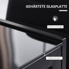 HOMCOM Stół jadalniany kuchenny nowoczesny design 120x60x75 cm czarny do salonu lub kuchni | Aosom PL