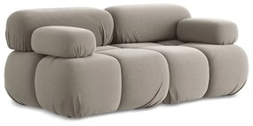 Beżowa aksamitna sofa modułowa 190 cm Lokua – Makamii