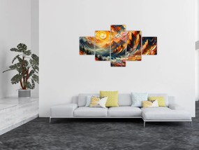Obraz - Góry oświetlone słońcem (125x70 cm)