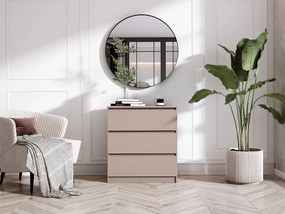 Komoda: 3 szuflady, karmelowa, 70 x 79 x 39 cm