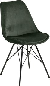 Zielone tapicerowane krzesło welurowe L5-H01