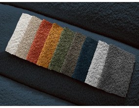 Ciemnoniebieski podnóżek z materiału bouclé Annecy – Bobochic Paris