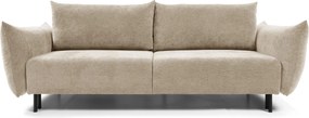 Masseno Sofa UNO z funkcją spania i pojemnikiem na pościel, Rozkładana sofa - Beżowy, OVER THE HORIZON 08