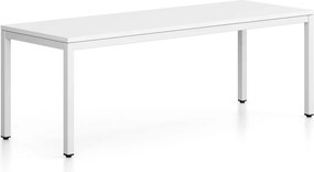 Ławka FRAME, podstawa biała, 1685 x 404 x 468 mm, biały