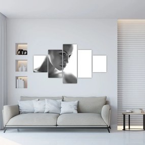 Obraz - czarno - biały portret kobiety (125x70 cm)