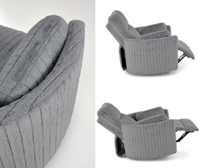 Obracany fotel z funkcją elektrycznego rozkładania Pegas Halmar