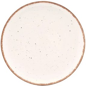 Altom Porcelanowy płytki talerz Reactive Ivory,26,5 cm