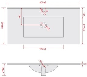 Szafka pod umywalkę L-WOOD 59 cm antracyt mat KROFAM