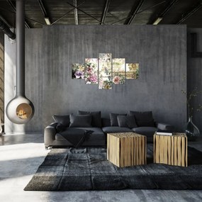 Obraz - Designerskie kwiaty (125x70 cm)