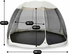 Pawilon CAMA 395 cm Altana Ogrodowa Beż/Czarny