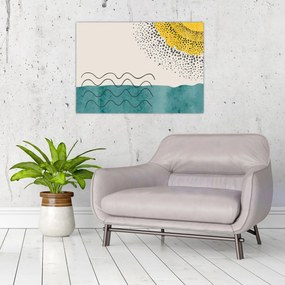Obraz na szkle - Abstrakcyjny obraz plaży N⁰1 (70x50 cm)