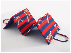 Czerwono-niebieska ogrodowa poduszka do siedzenia na leżak 49x137 cm Ship Rope – B.E.S.