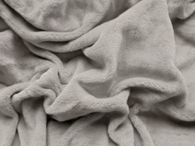 PrzytulneMieszkanie.pl Prześcieradło z mikropluszu SOFT 140x200 cm jasnoszare