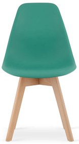 Zielone krzesło KITO z bukowymi nogami