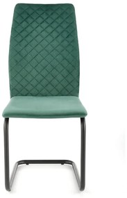 Krzesło tapicerowane K444 VELVET ciemnozielone HALMAR