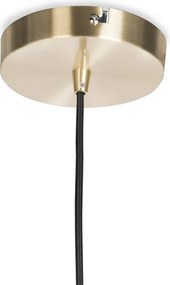 Inteligentna lampa wisząca mosiężna ze szkłem dymnym 30 cm z WiFi ST64 - Ball