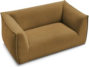 Musztardowa sztruksowa sofa 170 cm Giorgia – Bobochic Paris