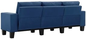 Trzyosobowa niebieska sofa z podłokietnikami - Lurra 3Q